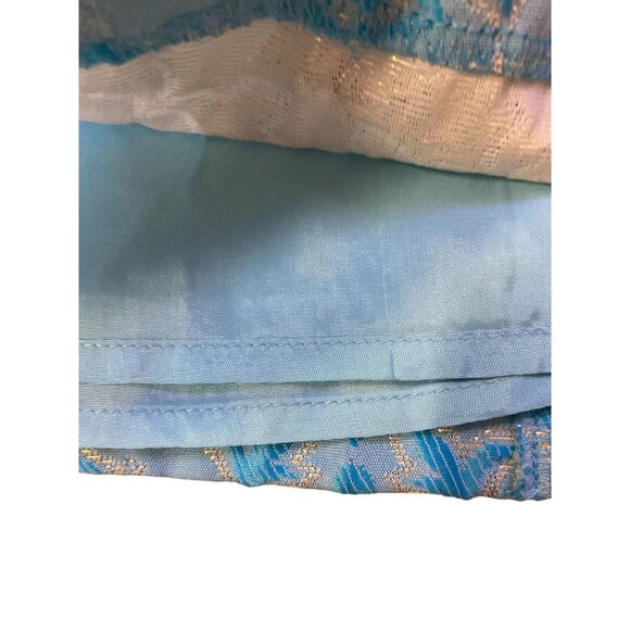 Vintage Moda International Skirt Womens 8 Used Blue Silver - Picture 13 of 13